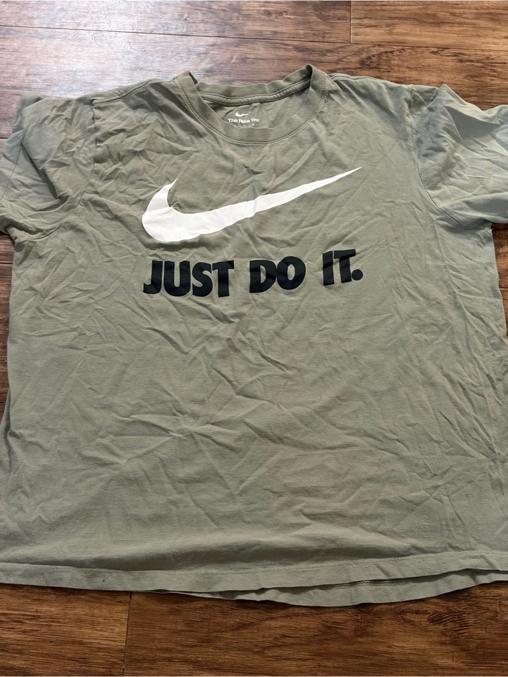 Nike Olive Green 'Just Do It.' Logo Short Sleeve Tee